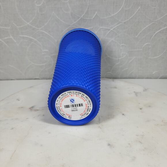 Starbucks China 2022 Klein Matte Blue Venti Studded Tumbler 9" Straw Bow Twist - Picture 6 of 16